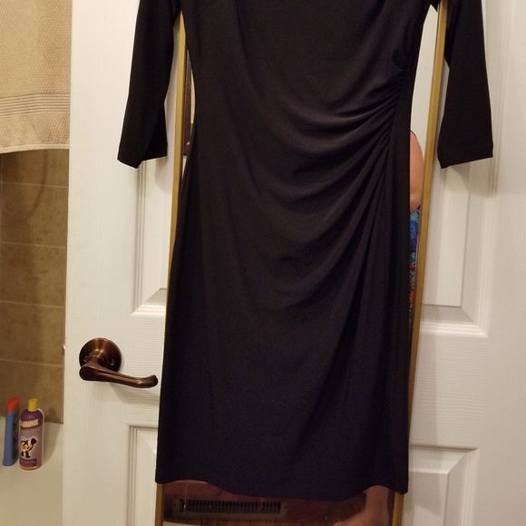 Gorgeous Chaps black dress with white trim. - Picture 2 of 4